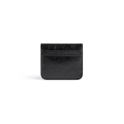 Women's Monaco Flap Coin And Card Holder in Black