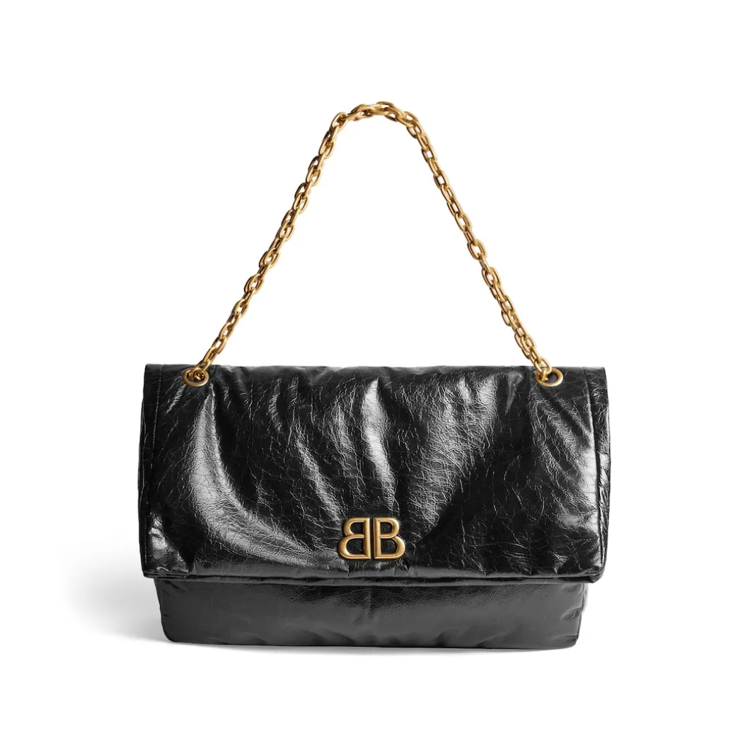 Women's Monaco Large Chain Bag in Black