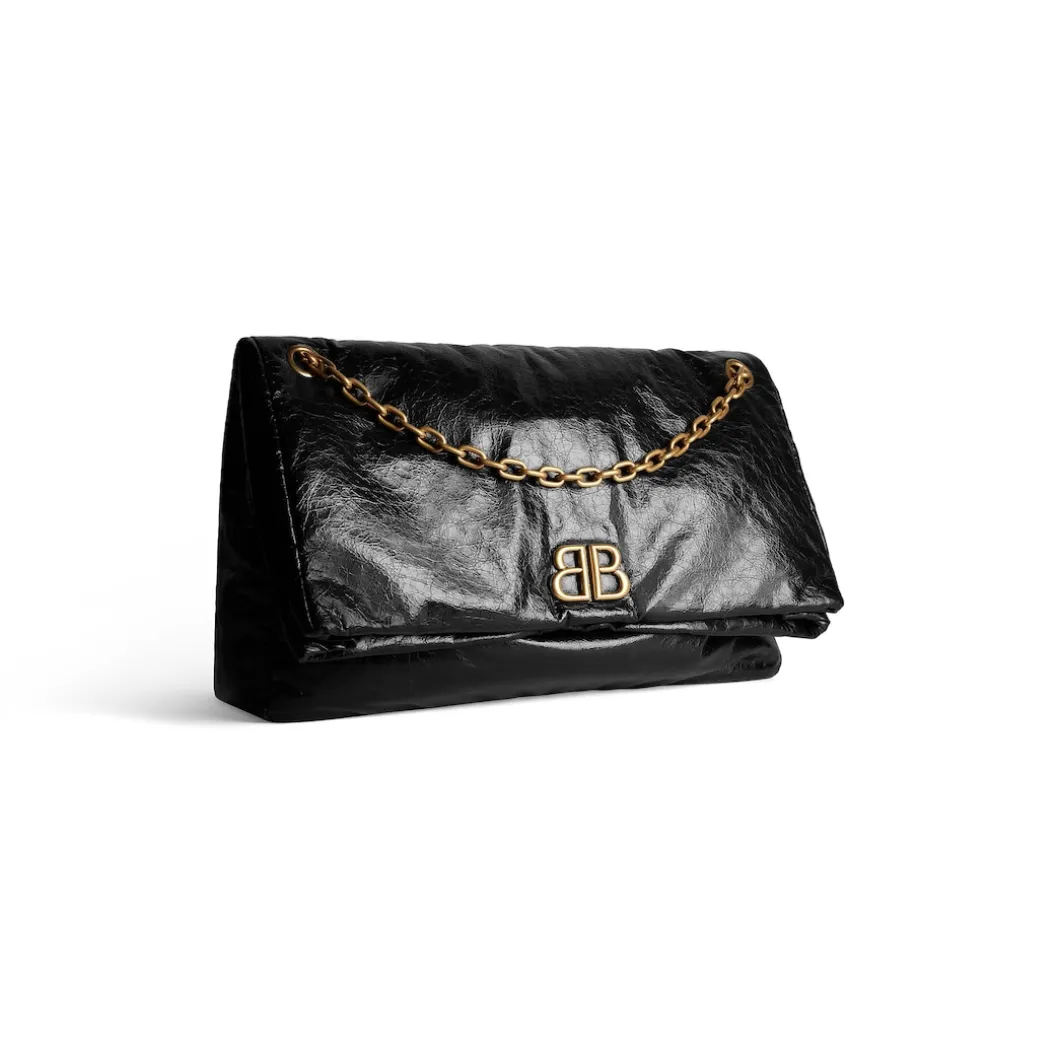 Women's Monaco Large Chain Bag in Black