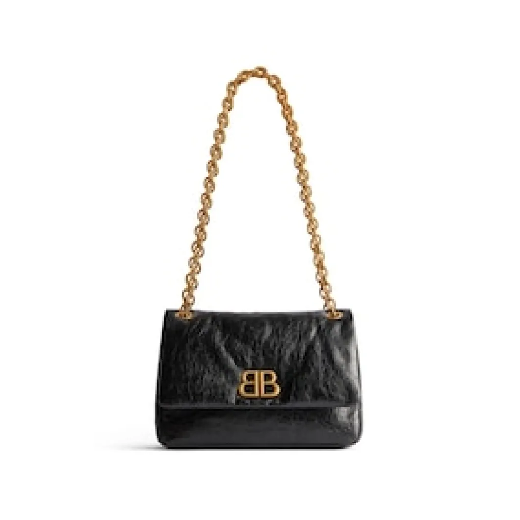 Women's Monaco Large Chain Bag in Black