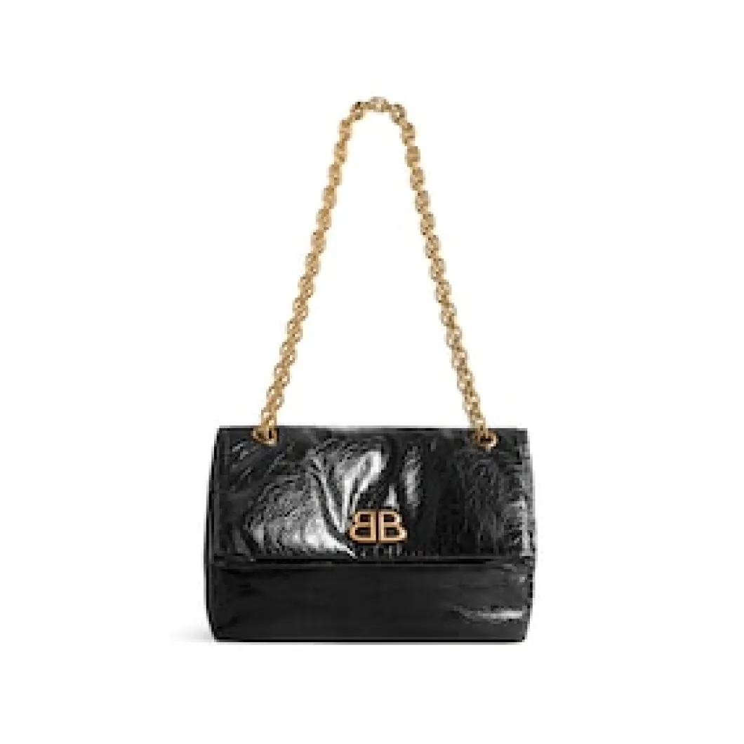 Women's Monaco Large Chain Bag in Black