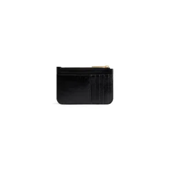 Women's Monaco Long Coin And Card Holder With Flap  in Black