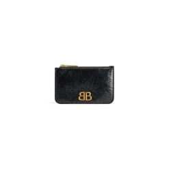 Women's Monaco Long Coin And Card Holder in Black