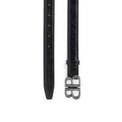 Women's Monaco Twist Belt  in Black