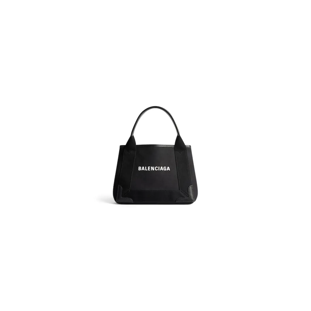 Women's Navy Xs Cabas in Black