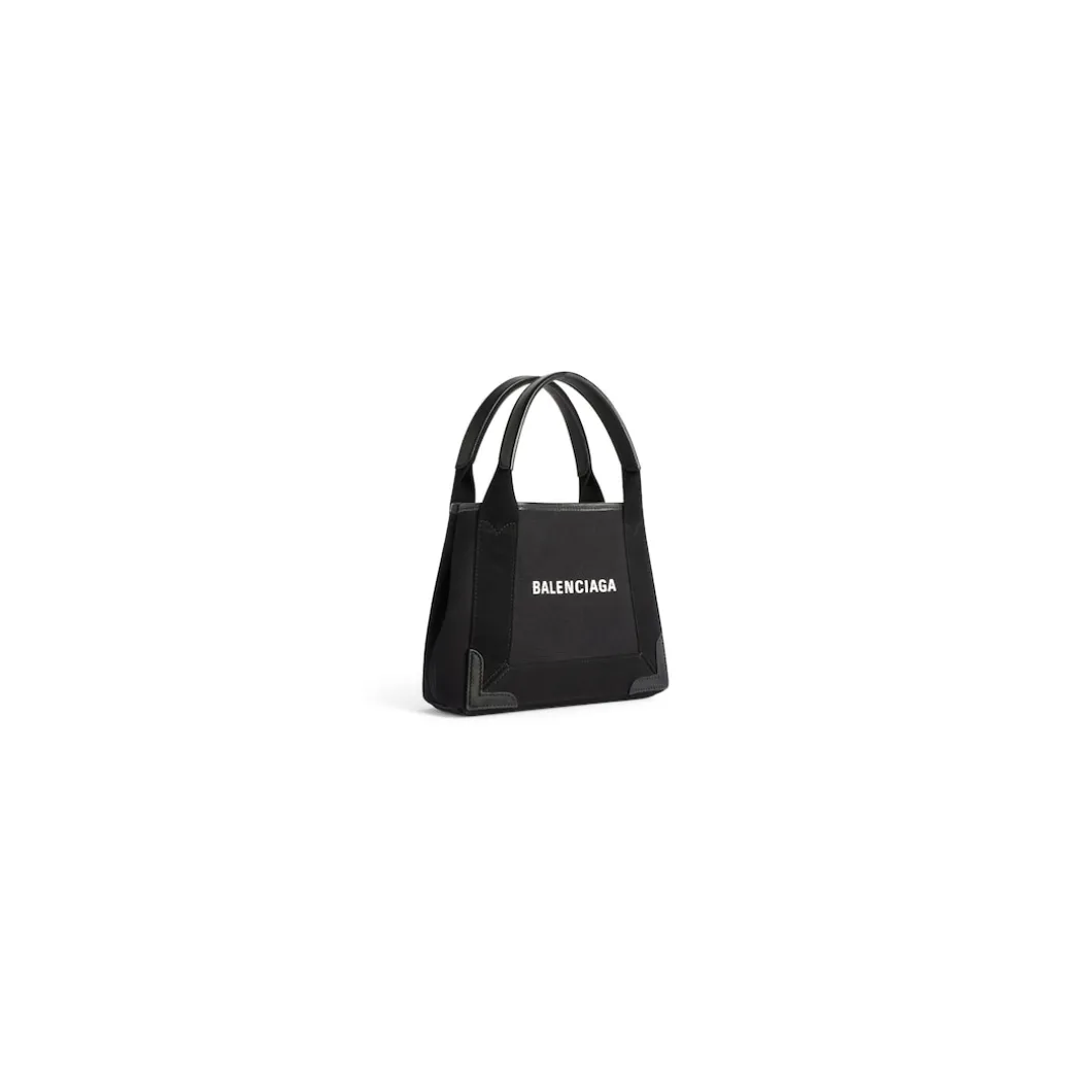 Women's Navy Xs Cabas in Black
