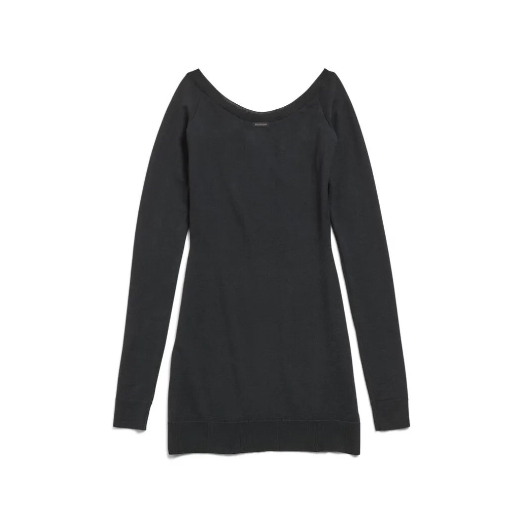 Women's Off Shoulder Mini Dress in Black