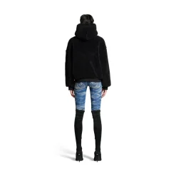 Women's Outerwear Zip-up Hoodie in Black