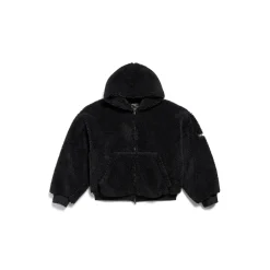 Women's Outerwear Zip-up Hoodie in Black