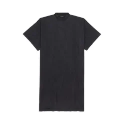 Women's Painted T-shirt Dress in Black Faded