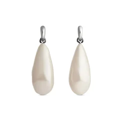Women's Palazzo Pearl Earrings  in Antique Silver