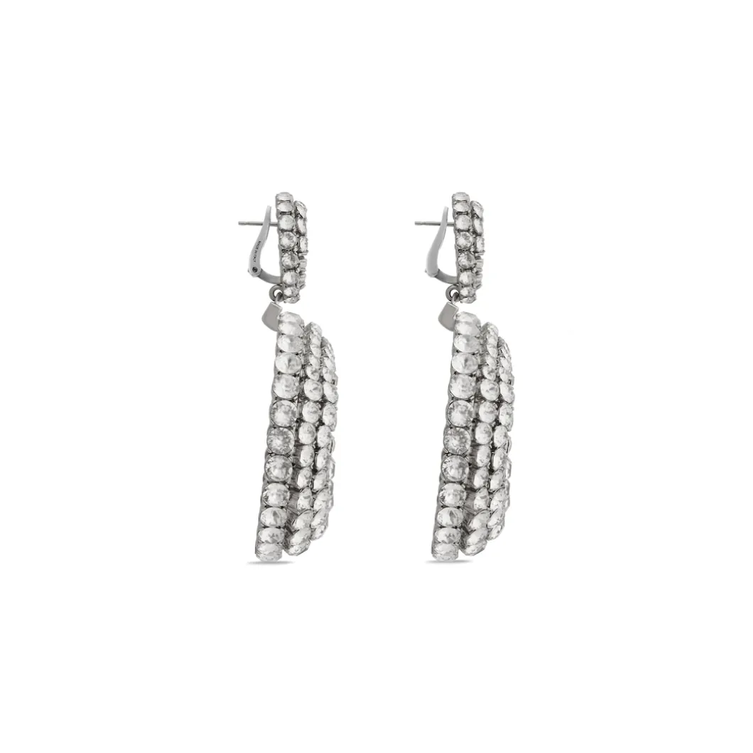 Women's Palazzo Round Earrings in Antique Silver