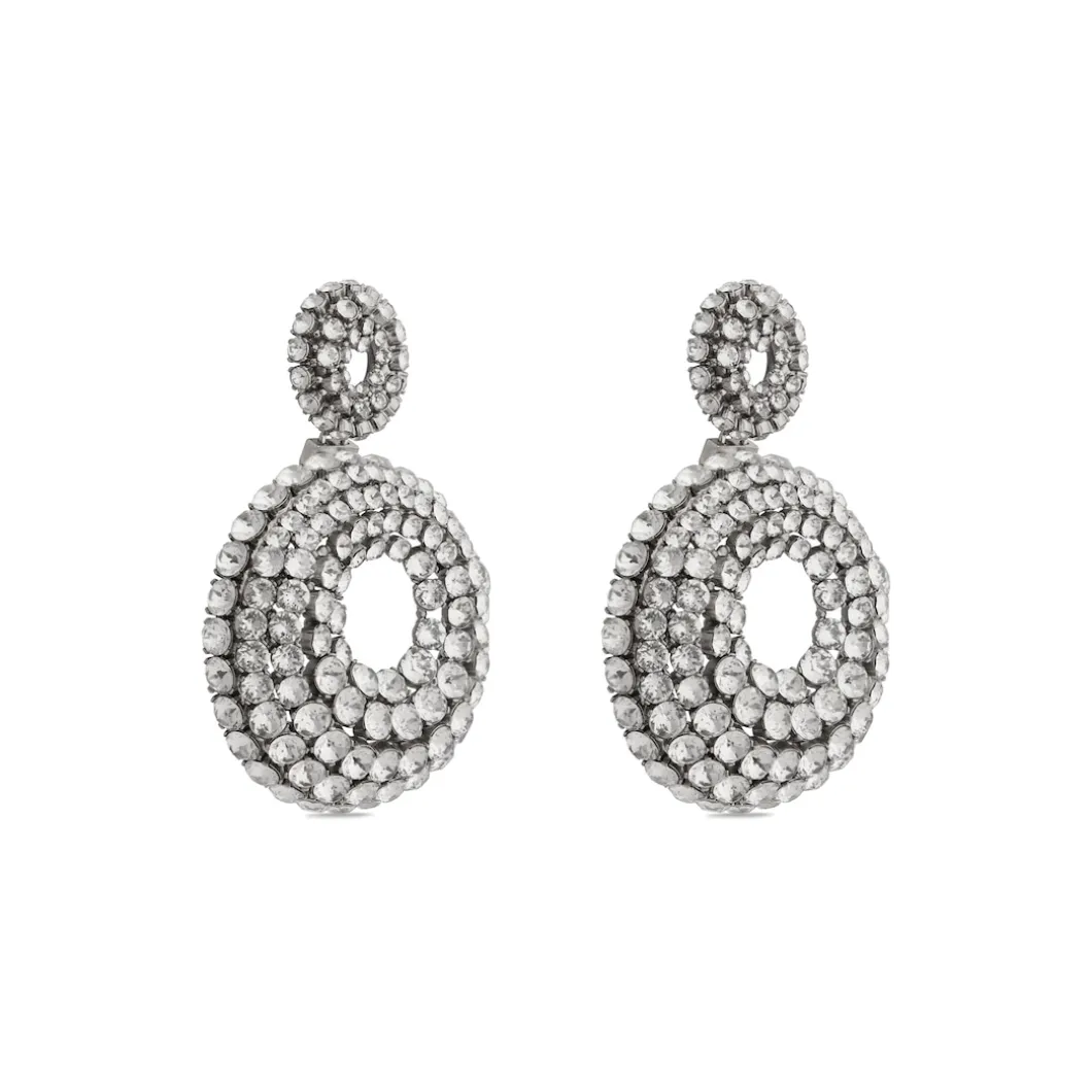 Women's Palazzo Round Earrings in Antique Silver