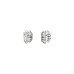 Women's Palazzo Round Xs Earrings in Antique Silver