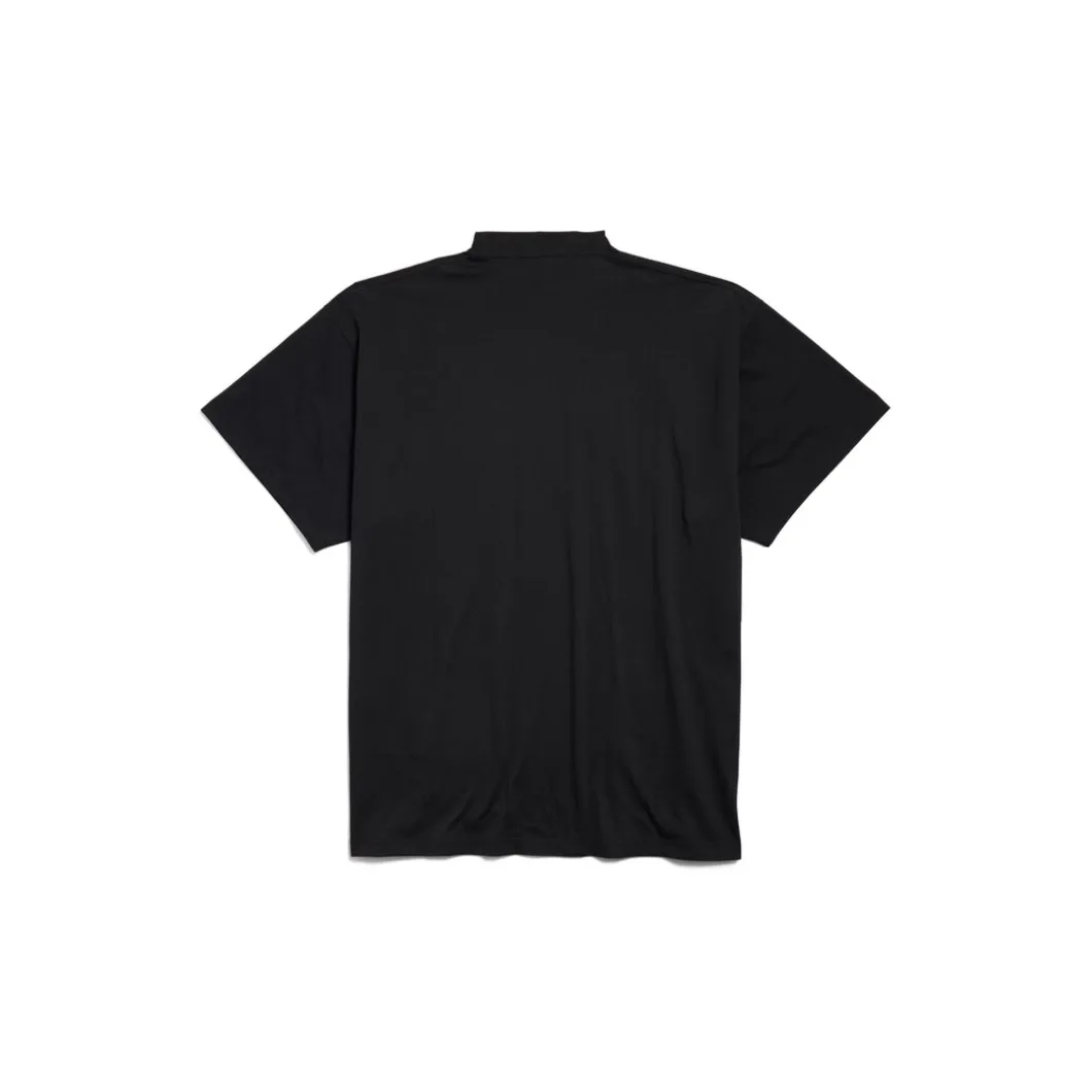 Women's Paris Strass T-shirt Oversized in Black