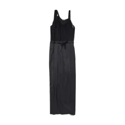 Women's Patched Slip Dress in Black
