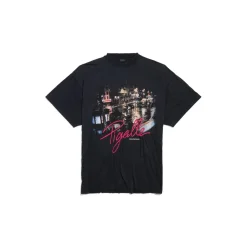 Women's Pigalle T-shirt Oversized in Black Faded