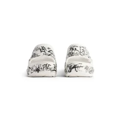 Women's Pool Crocs™ Graffiti Slide Sandal  in White/black