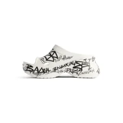 Women's Pool Crocs™ Graffiti Slide Sandal  in White/black