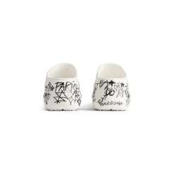 Women's Pool Crocs™ Graffiti Slide Sandal  in White/black