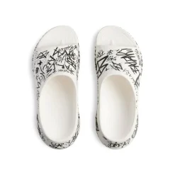 Women's Pool Crocs™ Graffiti Slide Sandal  in White/black