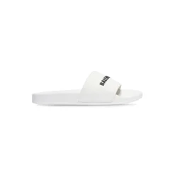 Women's Pool Slide Sandal in White Black