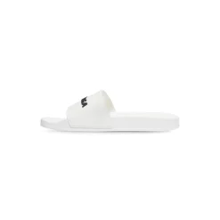 Women's Pool Slide Sandal in White Black