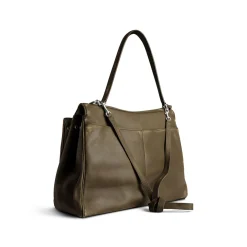 Women's Rodeo Large Handbag Used Effect With Charms in Kaki