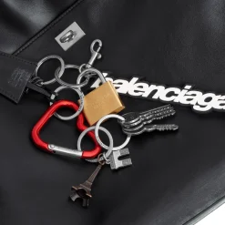Women's Rodeo Medium Handbag Used Effect With One Charm in Black