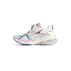 Women's Runner Gradient Sneaker in White/brown/blue/pink/grey