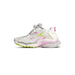 Women's Runner Gradient Sneaker  in White/pink/grey/neon Yellow