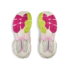 Women's Runner Gradient Sneaker  in White/pink/grey/neon Yellow