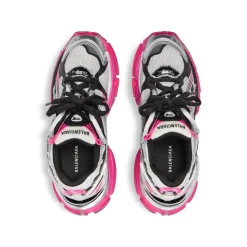 Women's Runner Gradient Sneaker in White/pink/black