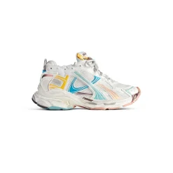 Women's Runner Sneaker  in White/yellow/pink/blue