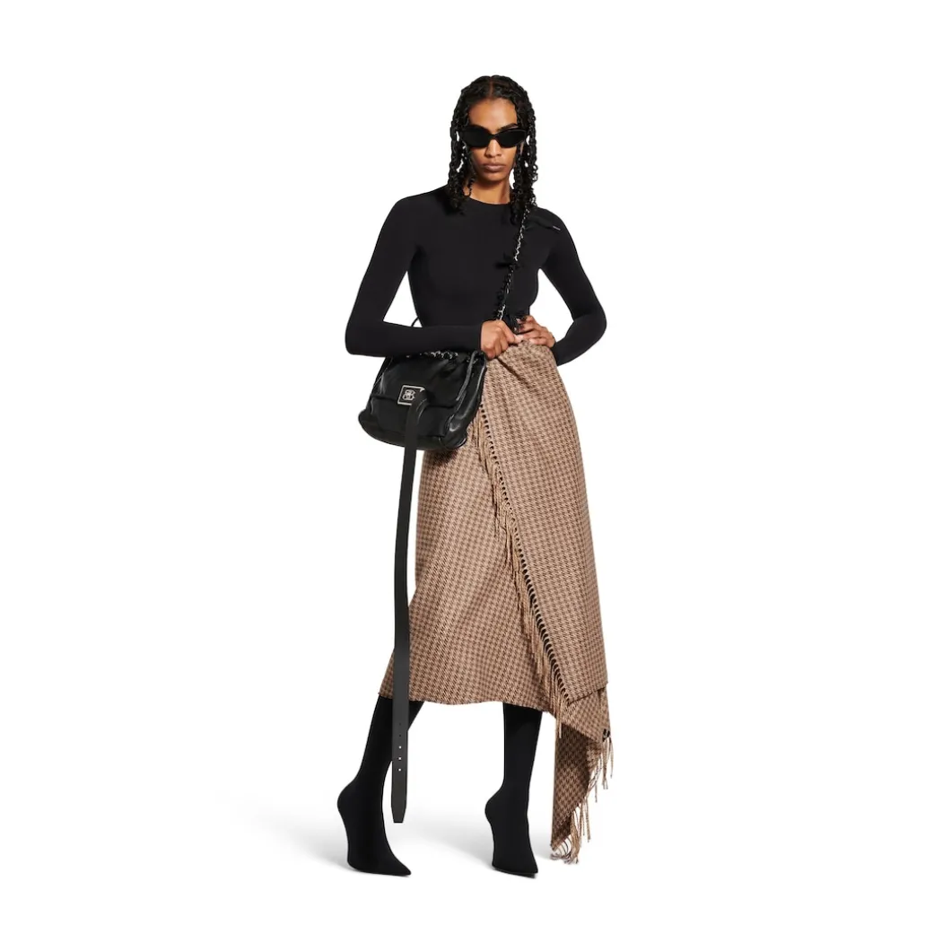 Women's Scarf Skirt in Brown