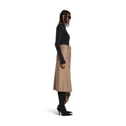 Women's Scarf Skirt  in Brown