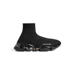Women's Speed 2.0 Full Clear Sole Recycled Knit Sneaker in Black