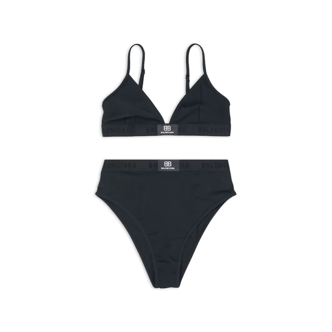 Women's Sporty Bikini Set in Black