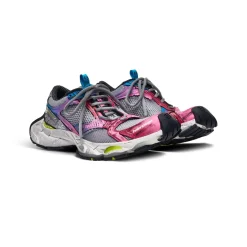 Women's Stapler Sneaker  in Grey/blue/pink/neon Yellow/white