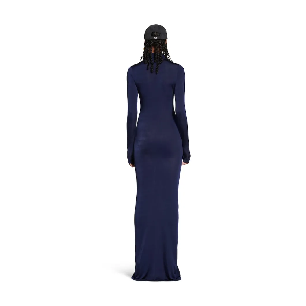 Women's Stretch Maxi Dress in Dark Navy