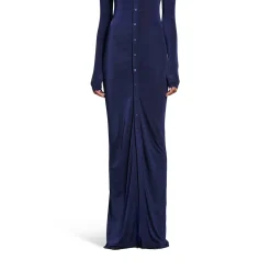 Women's Stretch Maxi Dress in Dark Navy