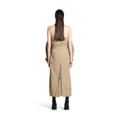 Women's Suspended Trench Dress in Beige