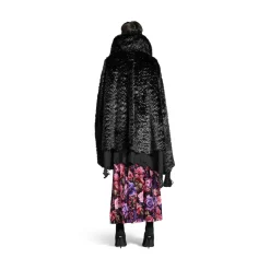 Women's Synthetic Furry Jacket in Black