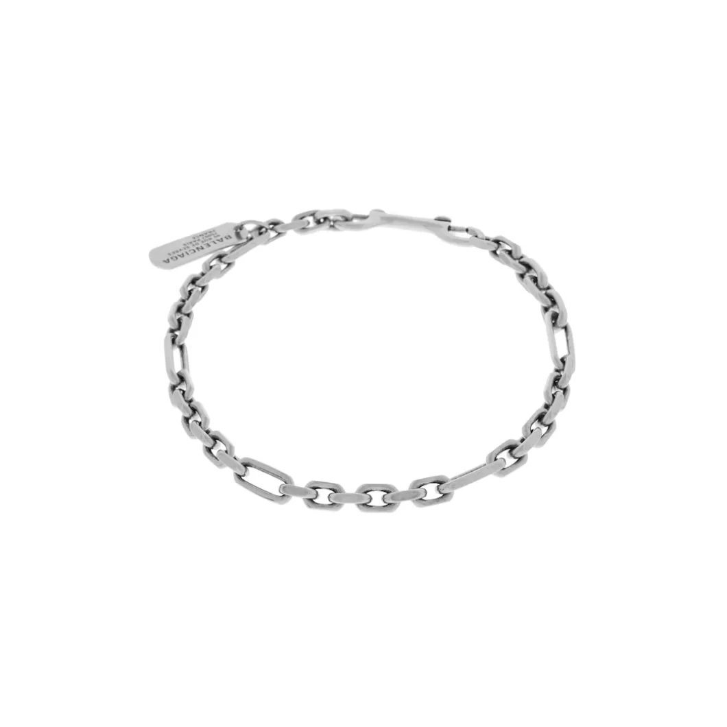 Women's Tags Carabiner Necklace in Antique Silver