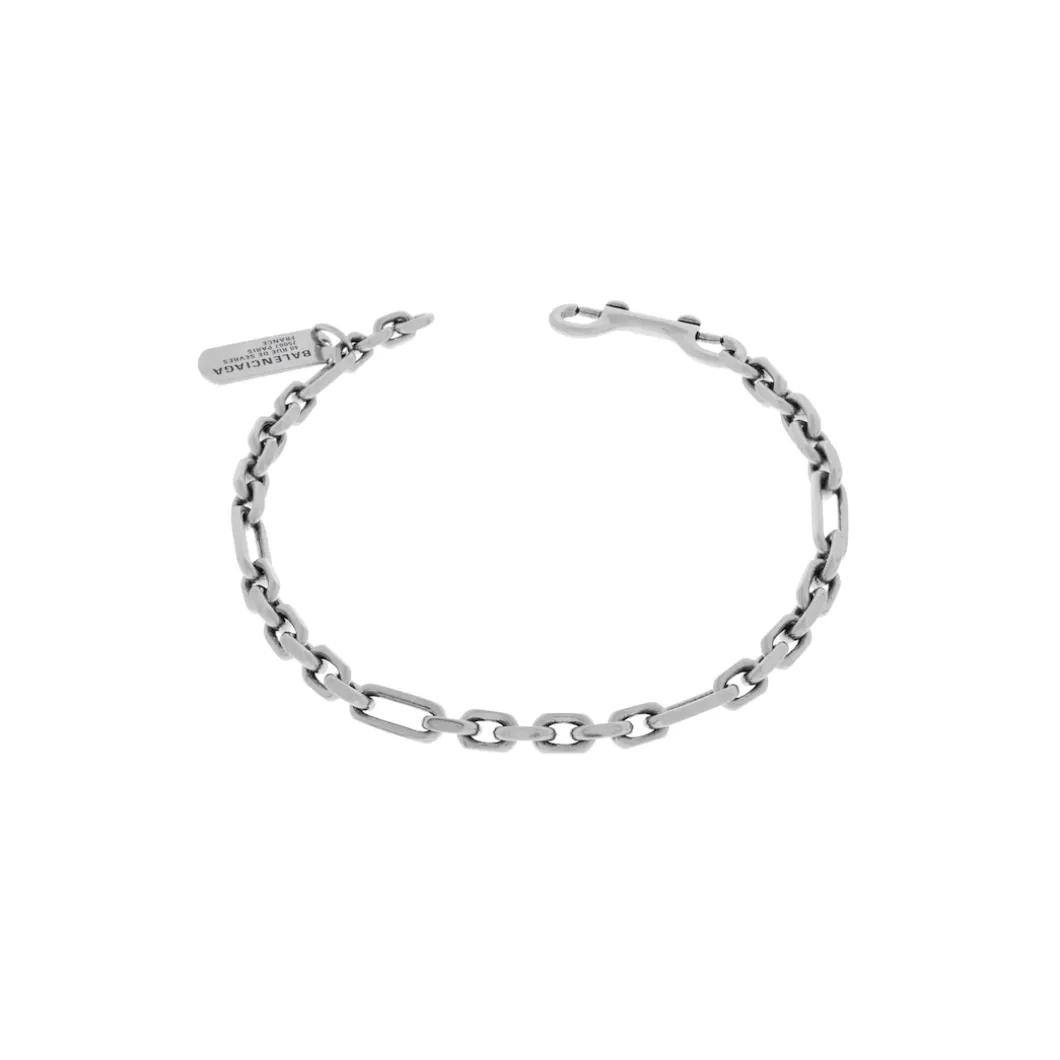 Women's Tags Carabiner Necklace in Antique Silver