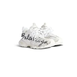 Women's Track Signature Sneaker in White/black