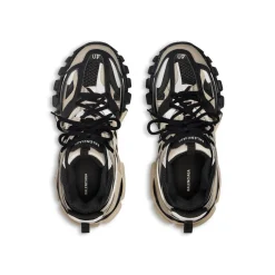 Women's Track Sneaker in Beige/black