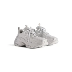 Women's Triple S Sneaker With Rhinestones  in Light Grey