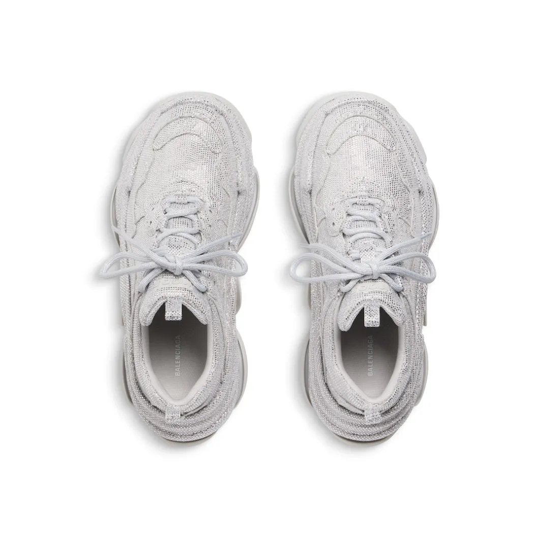 Women's Triple S Sneaker With Rhinestones in Light Grey