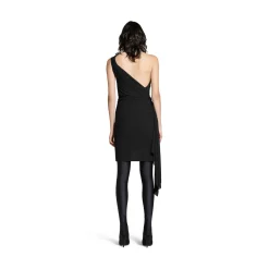 Women's Twisted Mini Dress in Black